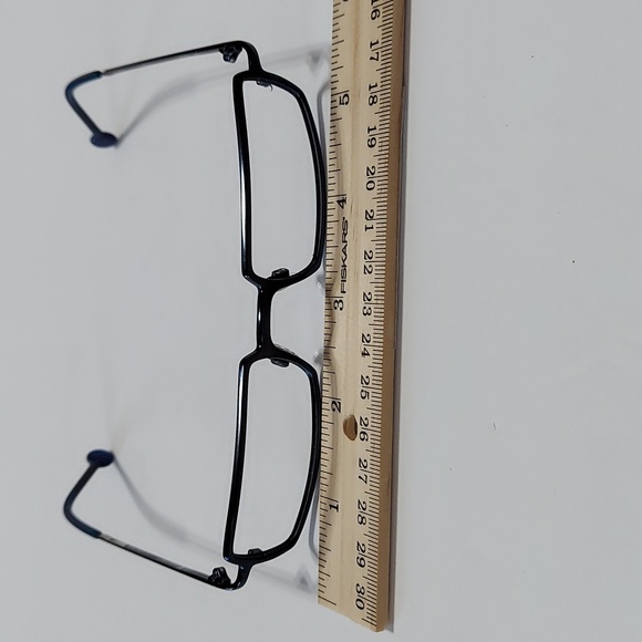 Titanium Rectangular Blue Frame l.a. Eyeworks Unisex Eyeglasses - Picture 7 of 10